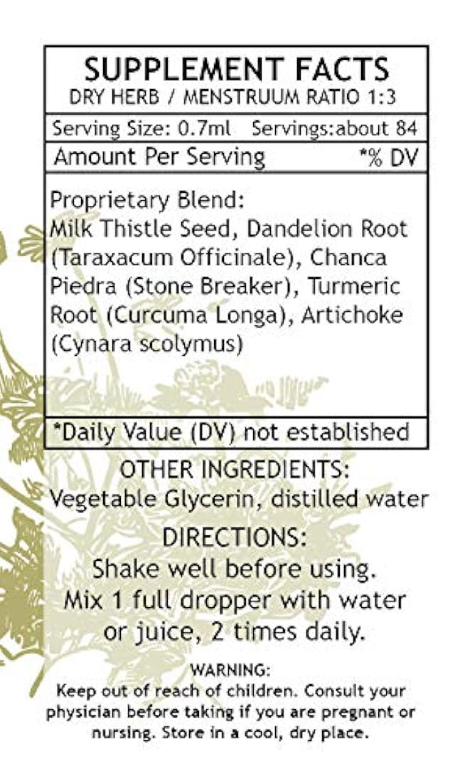 Liver Detox Liquid Extract 2 fl oz Suplemento de soporte