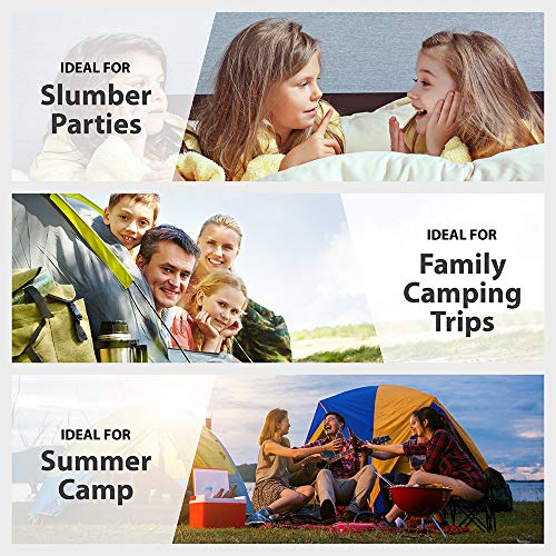 REVALCAMP Bolsa de dormir para uso en interiores y exteriores. Ideal para niños, niñas, adolescentes y adultos. Estas bolsas ultraligeras y compactas son perfectas para excursionistas, mochileros y campistas.