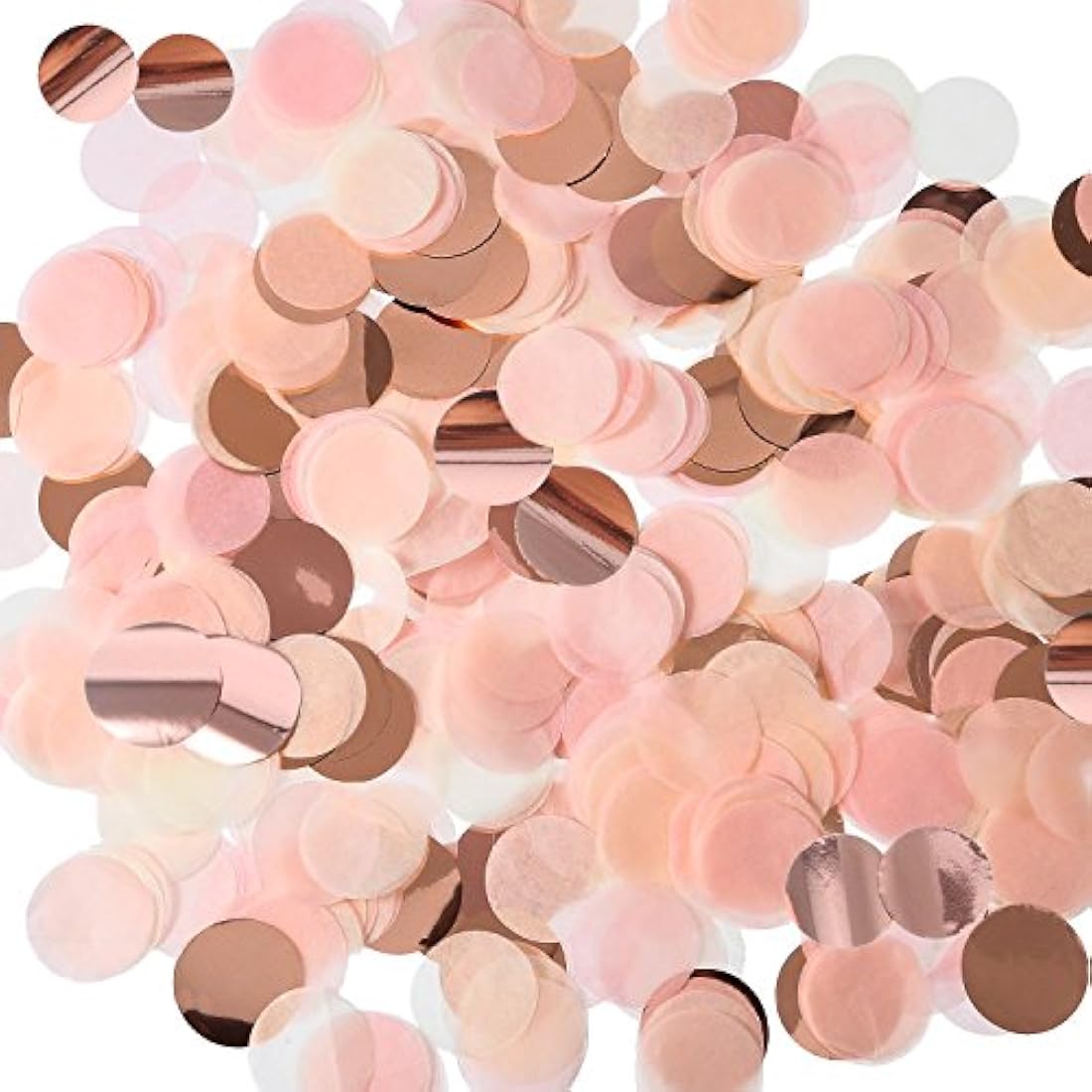 TecUnite Confeti de papel de seda rosa dorado rosa, 1.76 oz