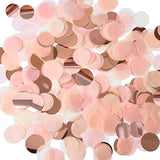 TecUnite Confeti de papel de seda rosa dorado rosa, 1.76 oz