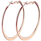 Pendientes de aro chapados en oro rosa de 18 quilates