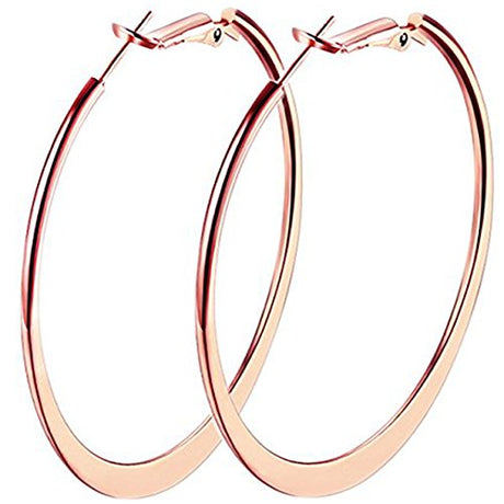 Pendientes de aro chapados en oro rosa de 18 quilates