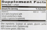 Country Life - Compuesto de vitamina E natural, 400 UI con tocoferoles mixtos, 90 cápsulas blandas