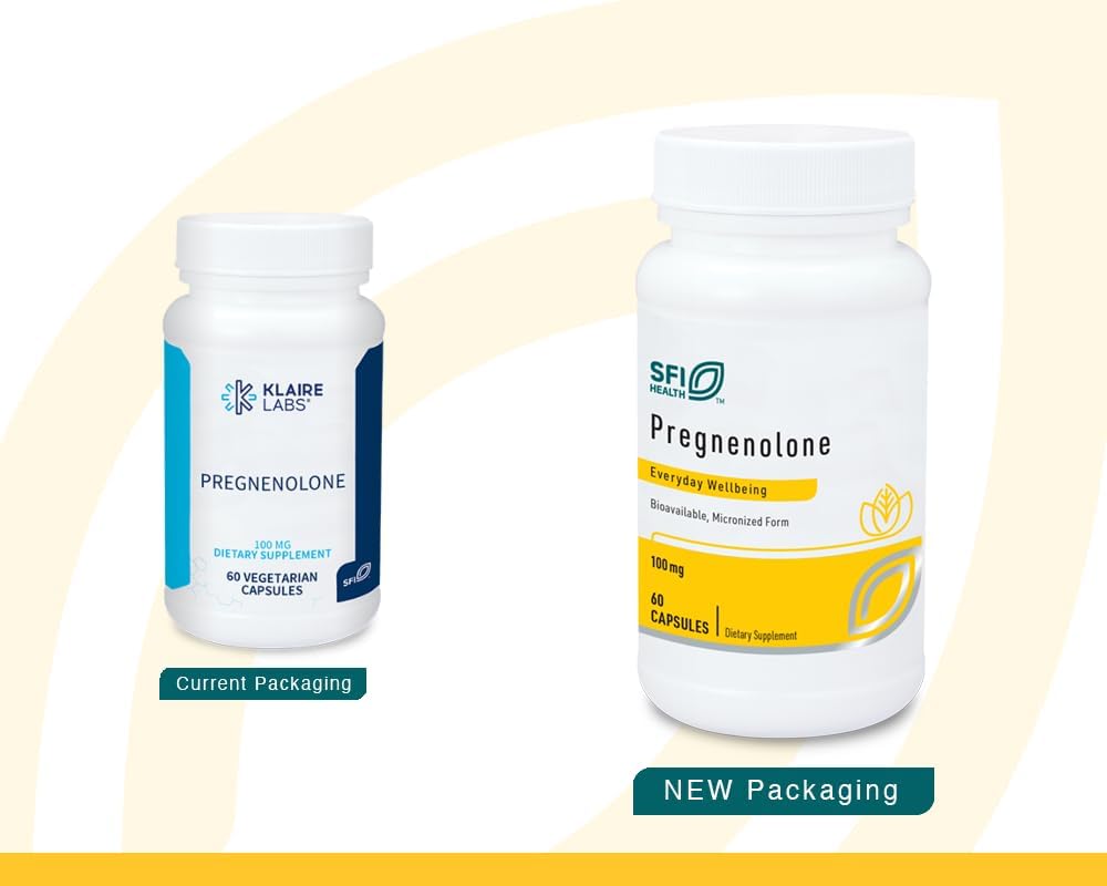 Pregnenolona Klaire Labs 100mg, Apoyo Memoria y Energía