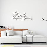 Vinilo Decorativo de Pared, Family Life, 22 x 8.3