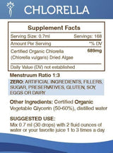 Chlorella Tintura alcohol-free Extracto de líquido Orgánica