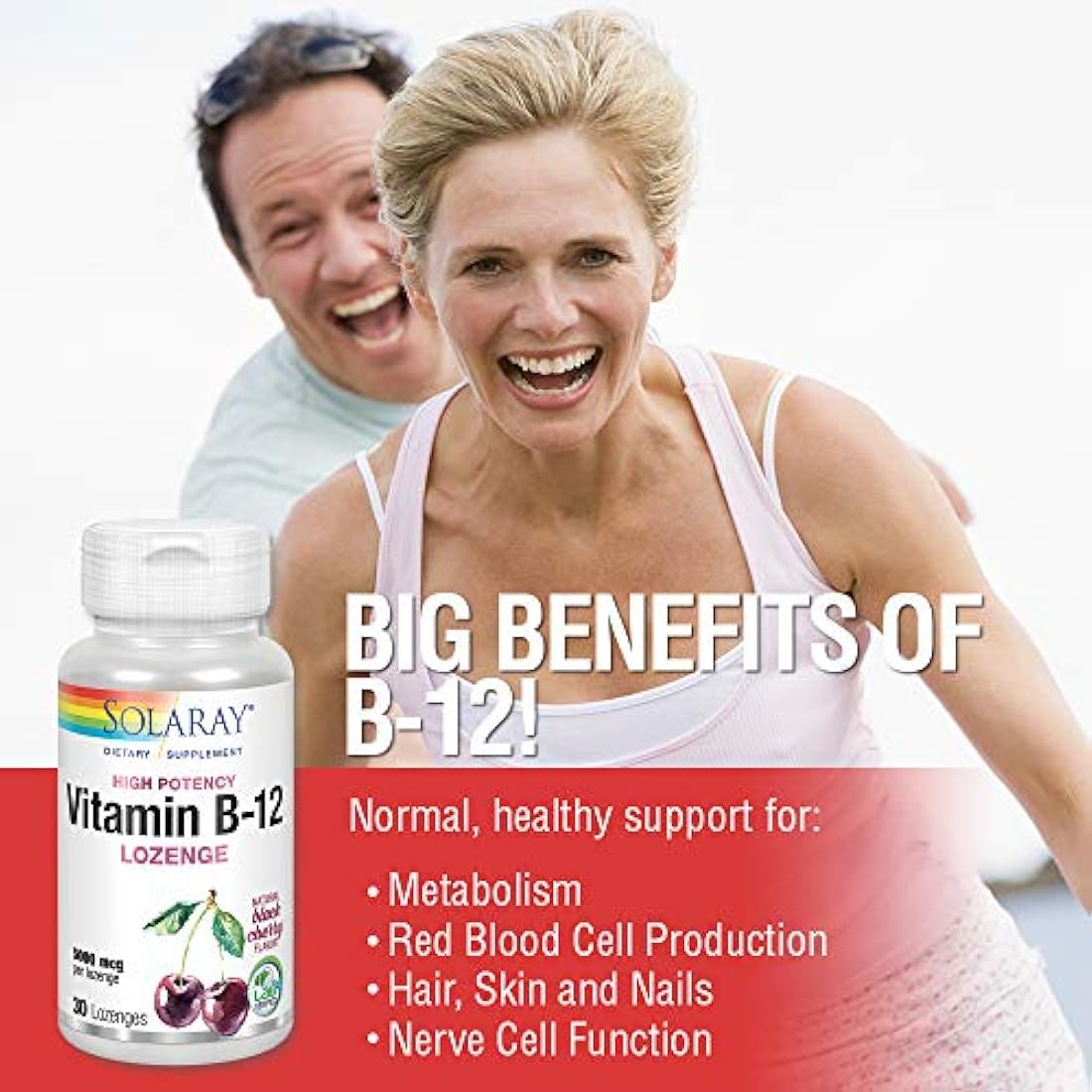 B-12 Suplemento de 5000 mcg 30 unidades