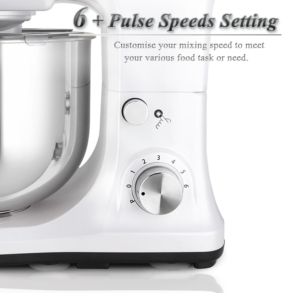 Batidora de pie 5-QT, 300W, 6+P, acero inoxidable, modelo 2023
