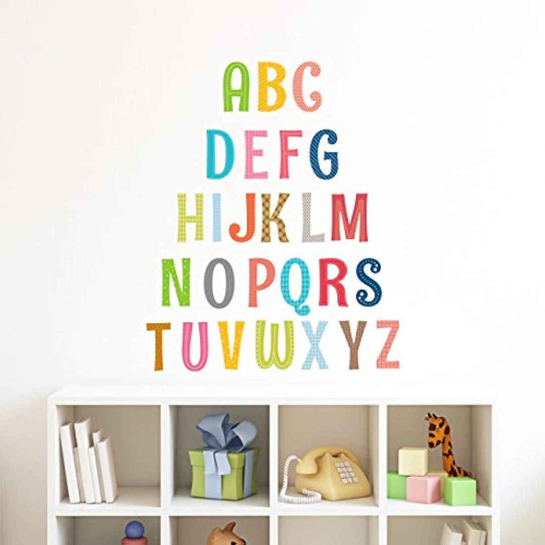 DECOWALL DA-1701A - Pegatinas de pared extraíbles, alfabeto