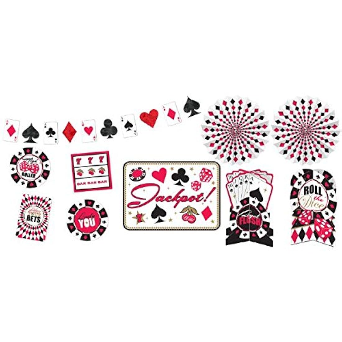Kit de decoración de fiesta de casino, Multicolor