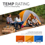 TETON Sports Celsius XL Saco de dormir; ideal para acampada