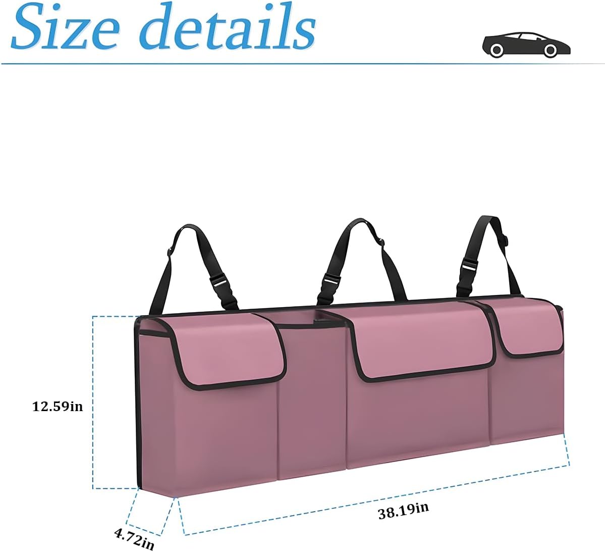 Organizador de Maletero AUCELI, Impermeable, 4 Bolsillos, Grande