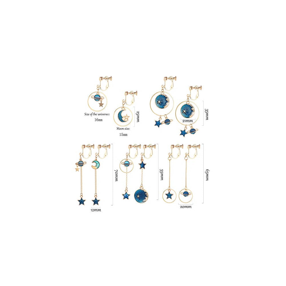 Aretes de clip para mujeres