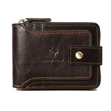 Cartera con cremallera para hombre bloqueo RFID MING CLAN