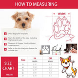 TEOZZO - Botas para perros, protector para almohadillas, zapatos antideslizantes para invierno con correas reflectantes para perros pequeños y medianos, 4 unidades