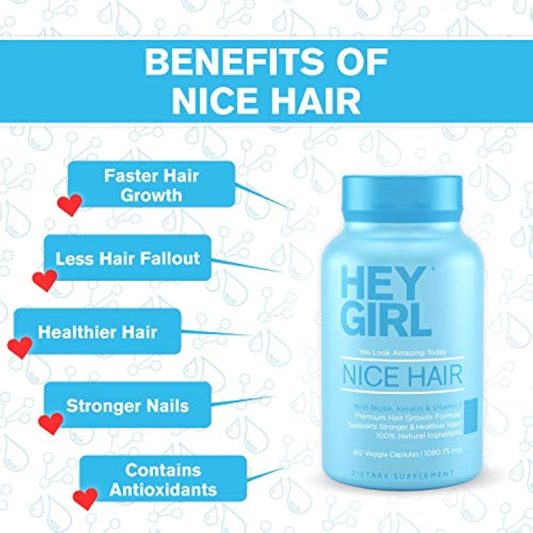 Suplemento para el cabello para crecer más rápido