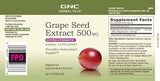 GNC Herbal Plus Extracto de semilla de uva 500 mg