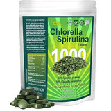 Comprimidos de chlorela y spirulina (paquete grande de 1000)