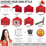 ABCCANOPY - Tienda de campaña con toldo de 10 x 10 con 4