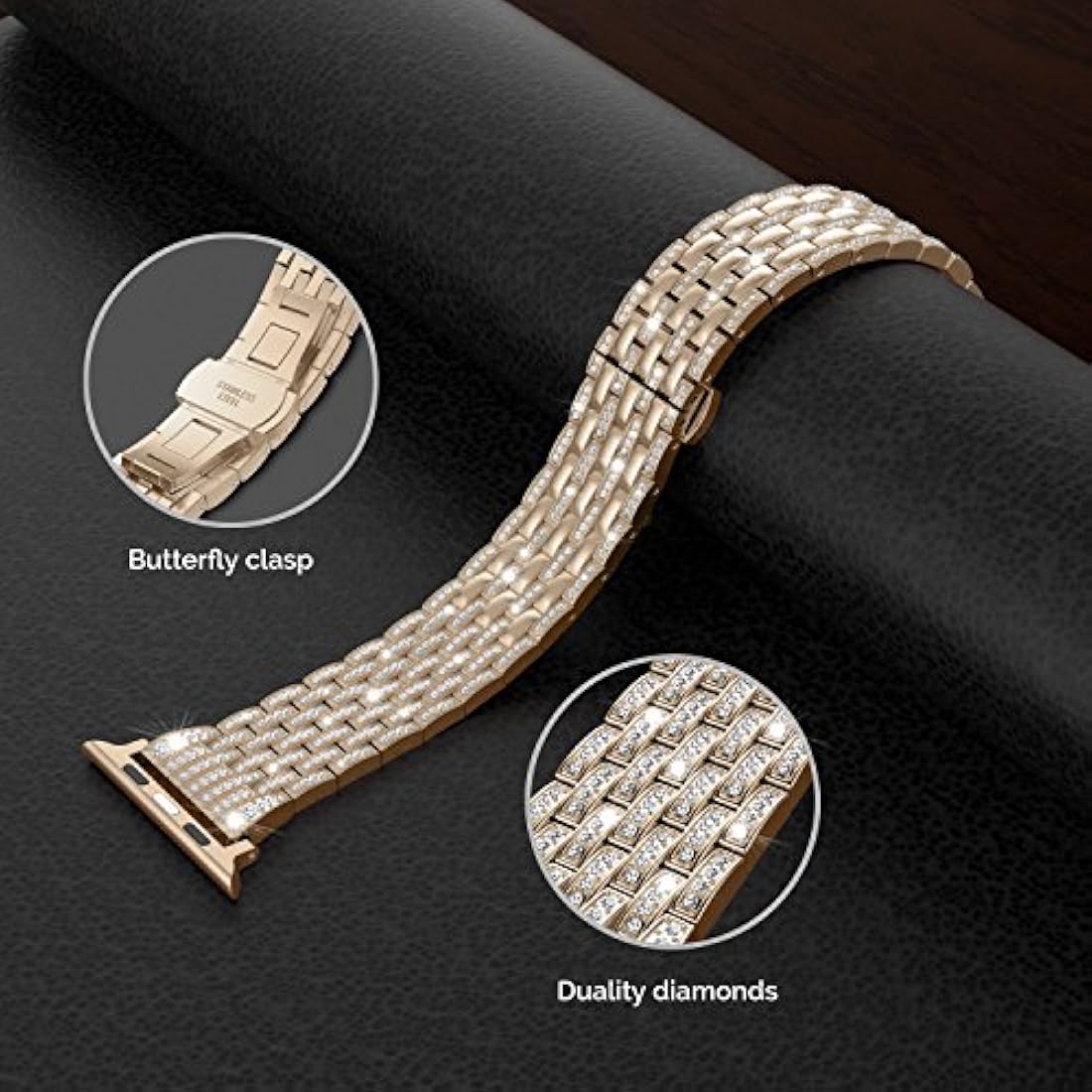 Wearlizer - Correa de reloj compatible con Apple Watch 1.496