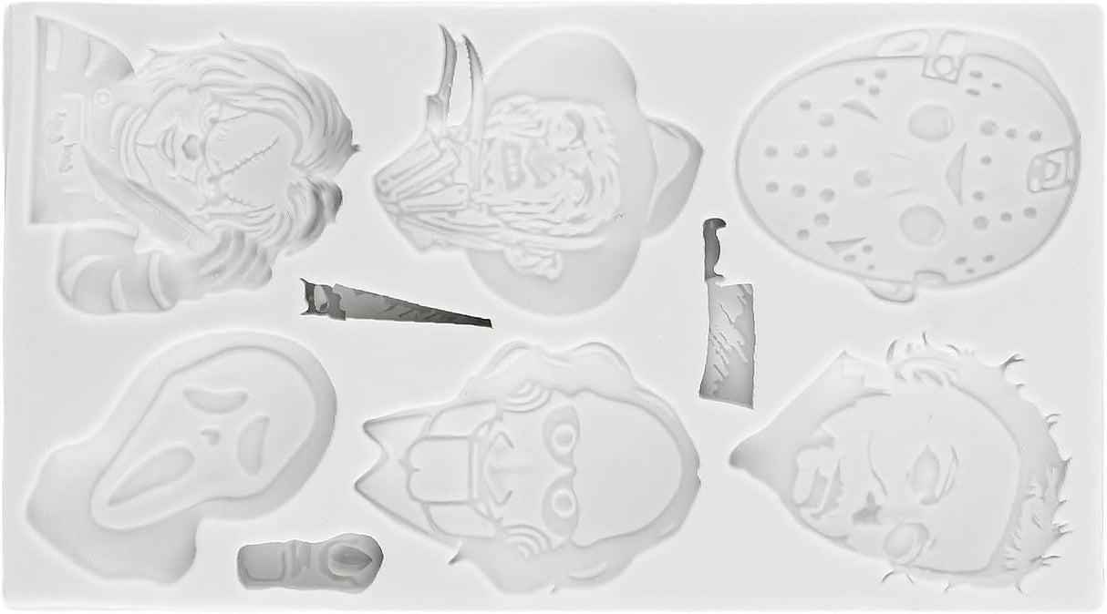 Moldes de Fondant de Personajes de Terror - Silicona para Repostería