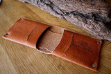 Billetera plegable de piel para hombre