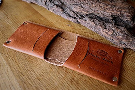 Billetera plegable de piel para hombre
