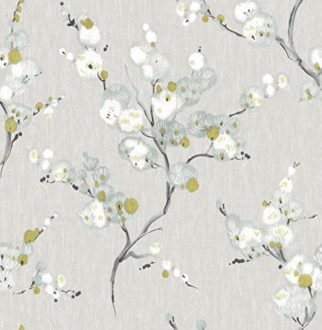 NuWallpaper NU2679 Mirei - Papel pintado color gris NU2679