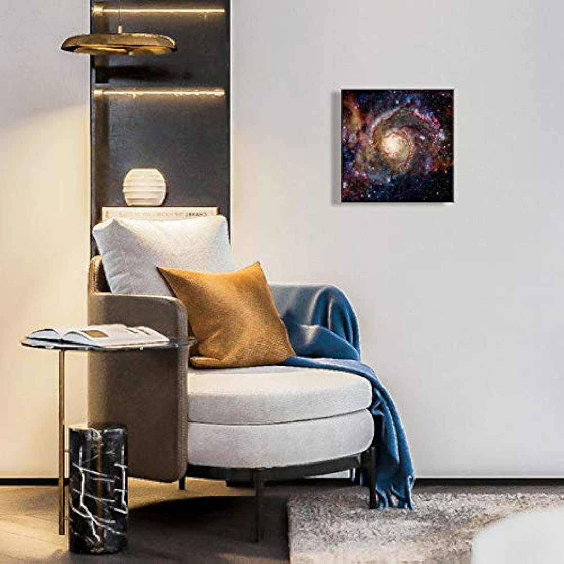 Sunfrower - Lienzo decorativo en blanco y negro