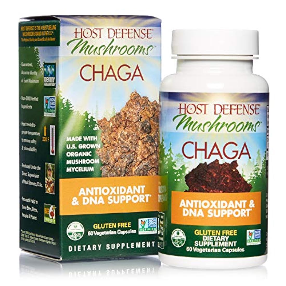 Host Defense - Cápsulas de Chaga, Antioxidante de hongos