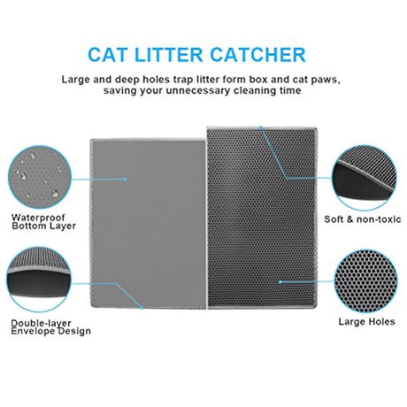Alfombrilla para arena de gato, 30 x 24 pulgadas