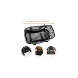 Bolsa de playa malla de gran tamaño 9 bolsillos color negro