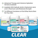 Clear 40, 40% Urea Gel, 4 oz con árbol de té y aceite de coco, extracto de aloe vera, removedor de callos y maíz, hidrata y suaviza los talones agrietados, pies, codos, manos, uñas, rehidrata la piel mejor que las cremas.