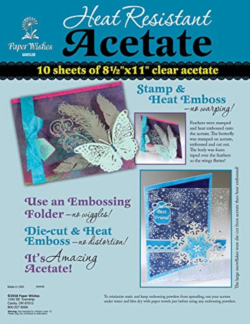 Acetato resistente al calor paquete de 10 | Paper Wishes Exclusive
