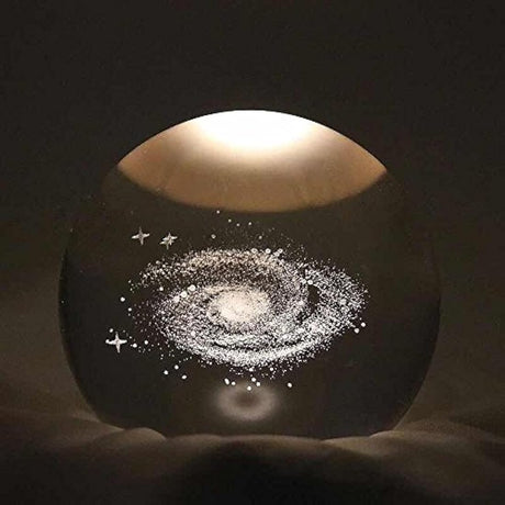 lampara con sistema solar, bola de cristal Galaxy