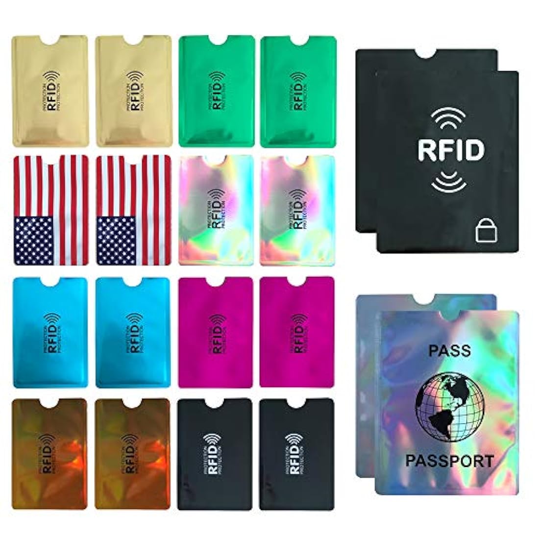 Portadocumentos de viaje de bloqueo RFID