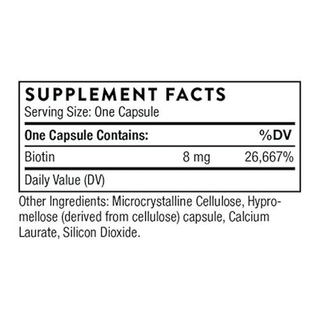 Biotina 8-Vitamina B7 Biotina para cabello sano uñas y piel