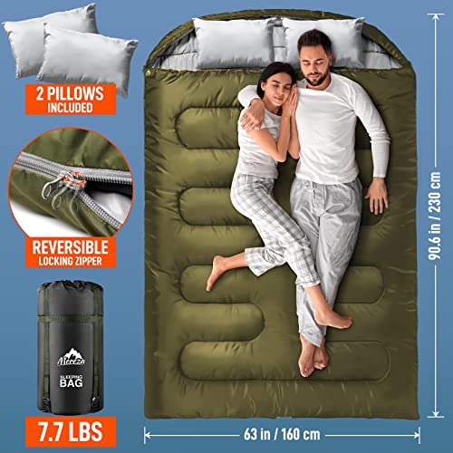 MEREZA Saco de dormir para adultos hombres y niños