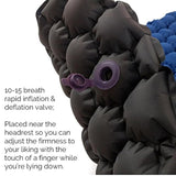 Colchoneta de dormir hinchable ultraligera con diseño