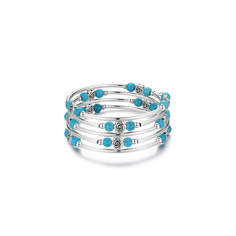 Pulseras y tobilleras con piedras de ágata naturales