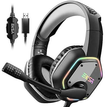 EKSA 7.1 - Auriculares de diadema para videojuegos