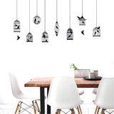 BIBITIME Calcomanías de vinilo negro para pared, diseño de pájaros, para sala de estar, comedor, escuela, aula, ventana, guardería, dormitorio, habitación de niños, decoración para el hogar, murales artísticos