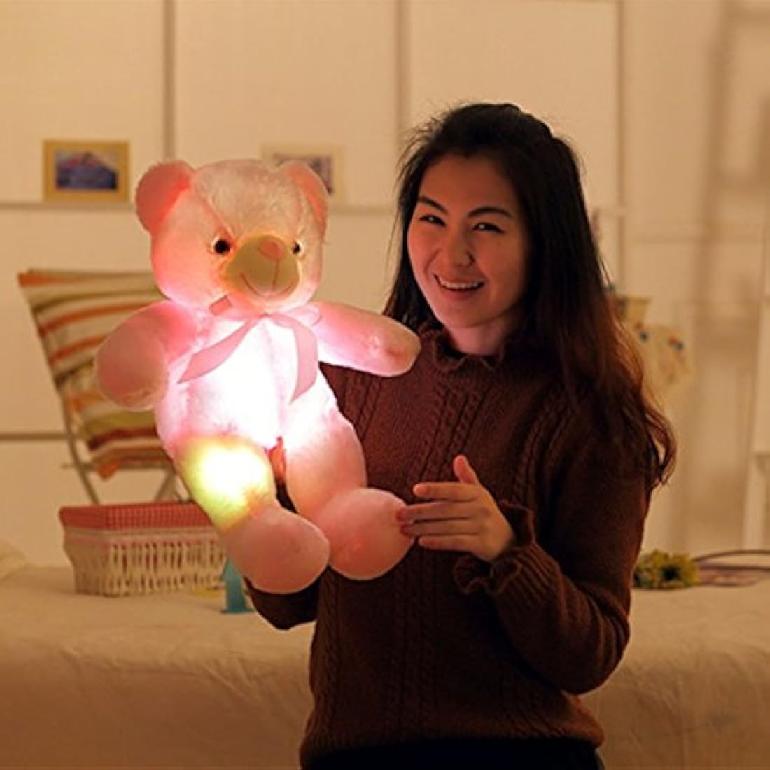 Peluches peluche inductivo brillante, 20.0 in (rosa)