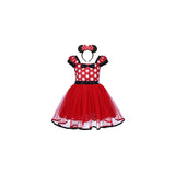 Disfraces de princesa con lunares rojo talla 2 años