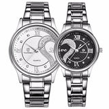 Relojes de pulsera de corazones de acero inoxidable