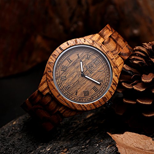 Relojes de cuarzo para hombre  de madera natural