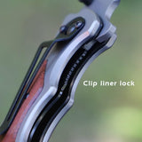 Cuchillo plegable de bolsillo con rompevidrio y cortador