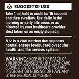 Global Healing Center Tri-Blend B12, 5000 mcg Organic Sublingual Liquid Drops | Metil, Adenosyl, Hydroxo Blend for Energy, Mood, and Heart Health | Suministro de 60 días (2 onzas líquidas)
