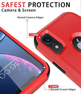 Diverbox for iPhone Xr Case [Shockproof] [Dropproof] [Dust-Proof],Heavy Duty Protection Phone Case Cover for Apple iPhone XR (Red)