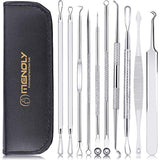 Kit de herramientas para removedor espinillas, 10 unidades, herramienta extractora de espinillas, kit de acné para puntos negros, puntos blancos, eliminación de zit